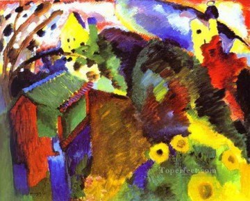 Puramente abstracto Painting - Resumen del jardín de Murnau